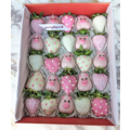 25pcs Pink Piggy Chocolate Strawberries Gift Box